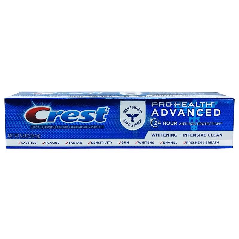Kem Đánh Răng Crest Pro Health Advanced - Whitening & Intensive Clean 164g