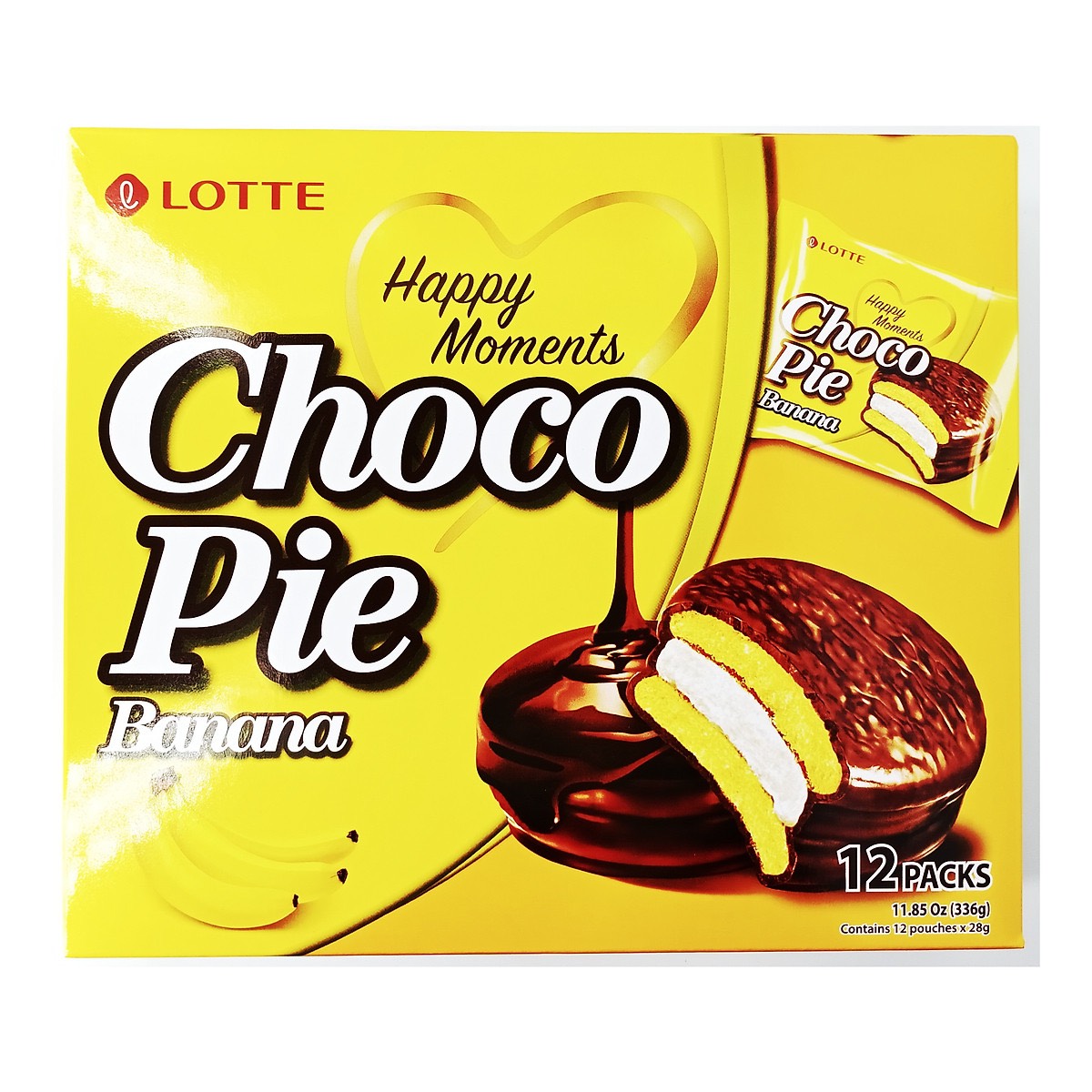 Bánh ChocoPie Lotte - Vị Chuối (28g x 12)
