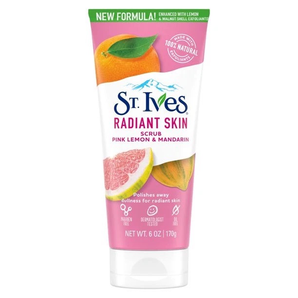 Tẩy Tế Bào Chết St Ives - Pink Lemon & Mandarin Radiant Skin 170g