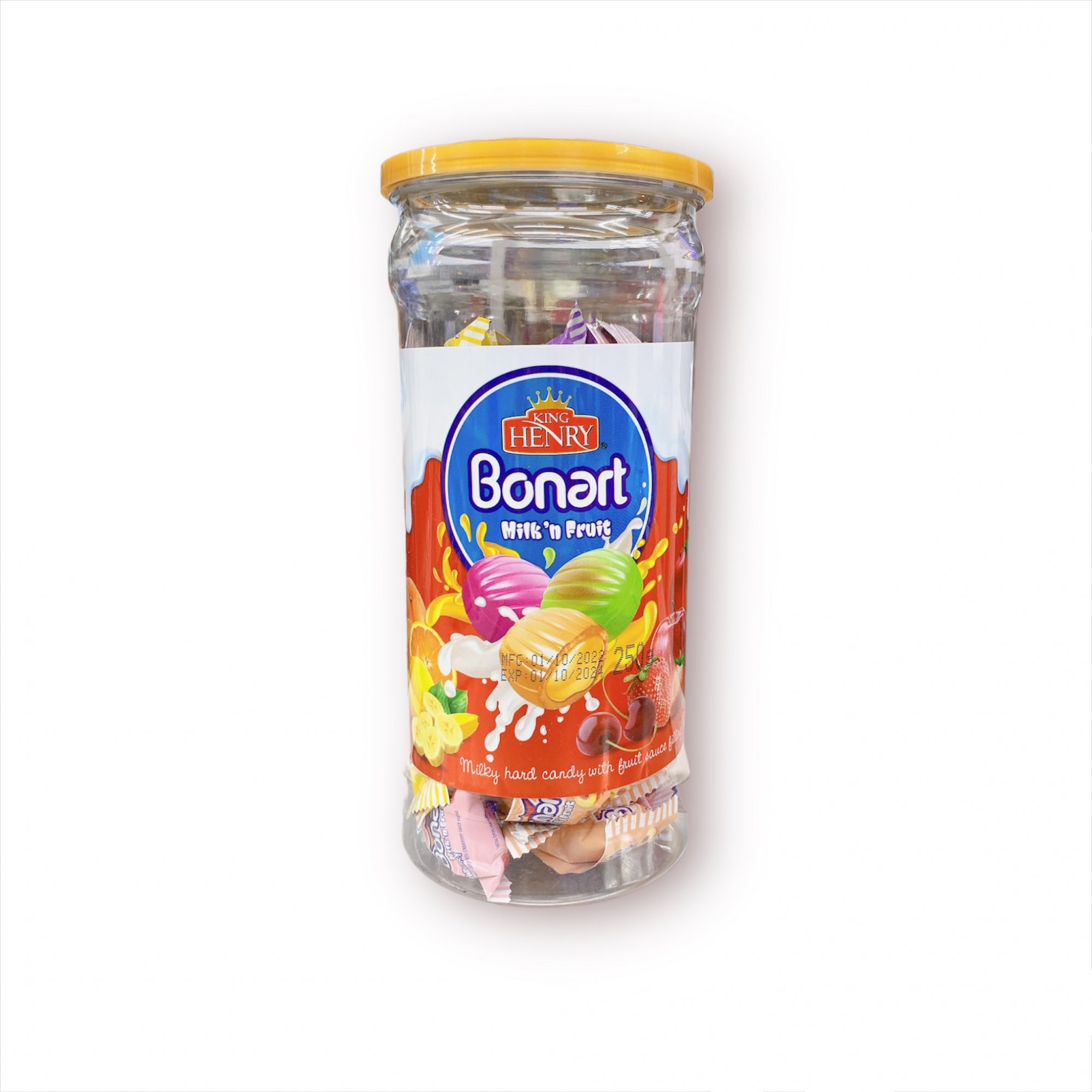 Kẹo Sữa Trái Cây King Henry Bonart Tròn 250g