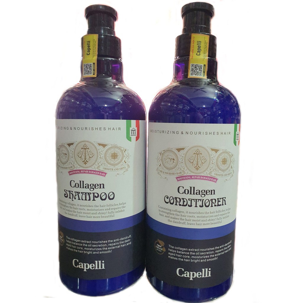 Bộ Gội Xả Capelli Collagen (850ml x 2)