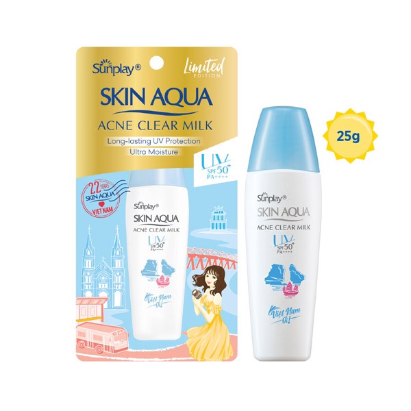 Kem Chống Nắng SunPlay Skin Aqua - Acne Clear Milk SPF50 25g