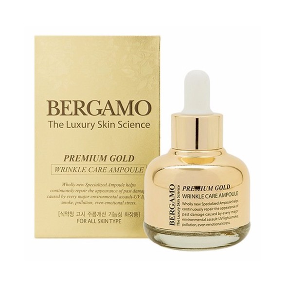 Tinh Chất Dưỡng Da Bergamo The Luxury Skin Science Premium Gold Chống Lão Hóa, Căng Mịn 30ml