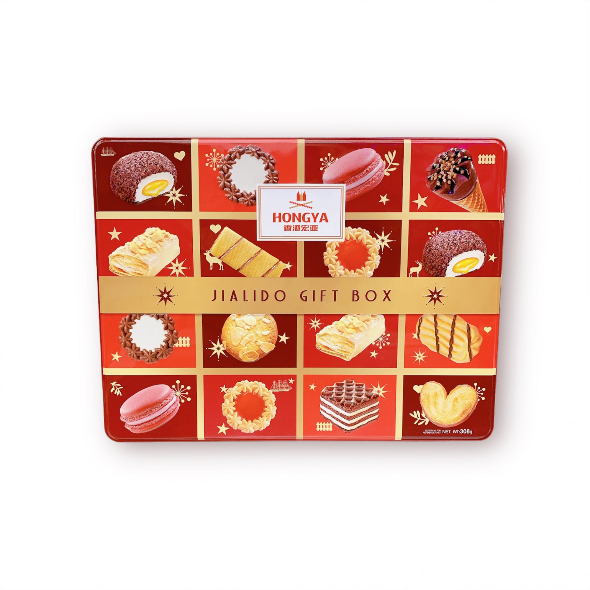 Bánh Quy Hộp Thiết Hongya Jialido Gift Box 308g