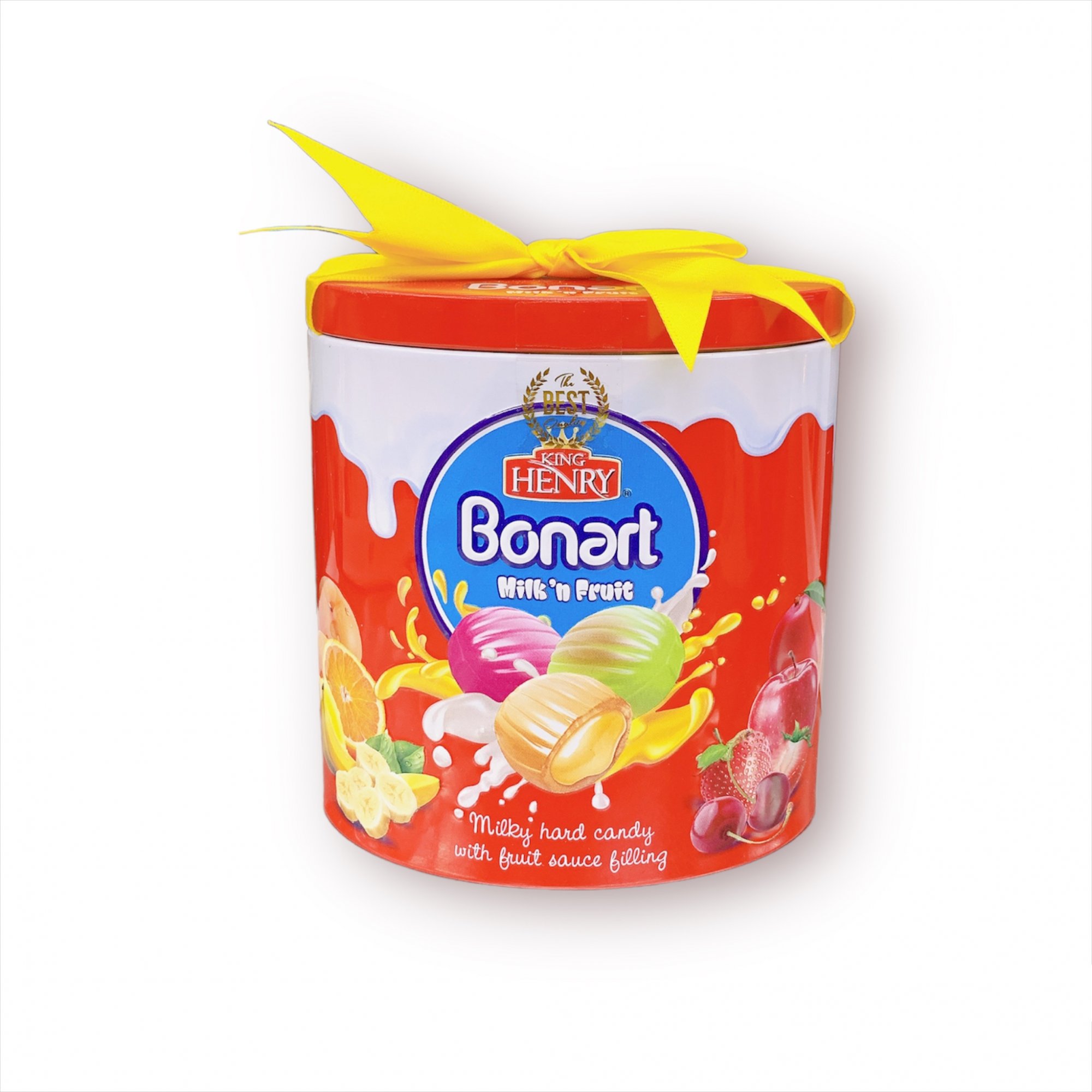 Kẹo Sữa Trái Cây King Henry Bonart Tròn - Đỏ 150g
